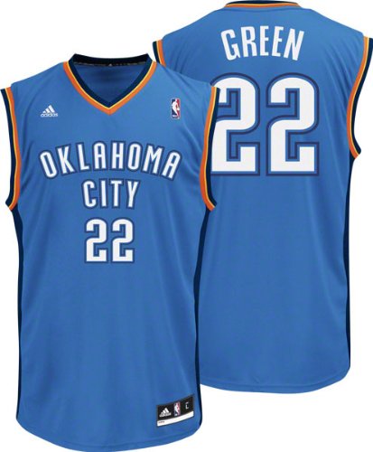 Jeff Green Blue Adidas Revolution 30 NBA Replica Oklahoma City Thunder Youth Jersey
