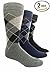 Men's Designer Argyle Cotton Crew Socks (2 Pairs)