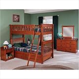 Tradewins MIS-B10 / MIS-D40 Mission Youth Slat Bunk Bed with Optional Under Bed Accessories