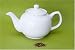 White Classic 6 Cup Ceramic Teapot
