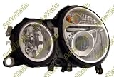 99-01 MERCEDES BENZ W210 E CLASS EURO PROJECTOR HEADLIGHTS - CHROME W/ CLEAR - KS