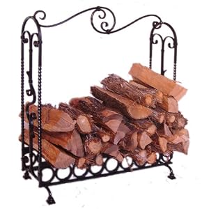 Black Hawk Large Wrought Iron Indoor Log Holder