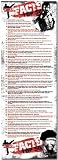 Chuck Norris Facts (List, Door) White Wood-Mounted Art PosterPrint - 24
