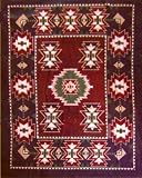 SOUTH WEST NAVY /MAROON 7065 FLEECE BLANKET THROW 50X60