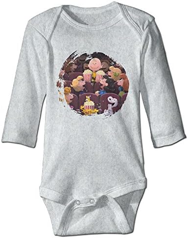 HYRONE Animation The Peanuts Baby Bodysuit Long Sleeve Romper Suits Size 12 Months Ash