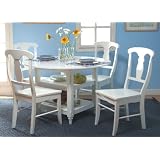5 Piece Cottage Dining Set (White) (30.75"H x 48"W x 48"D)