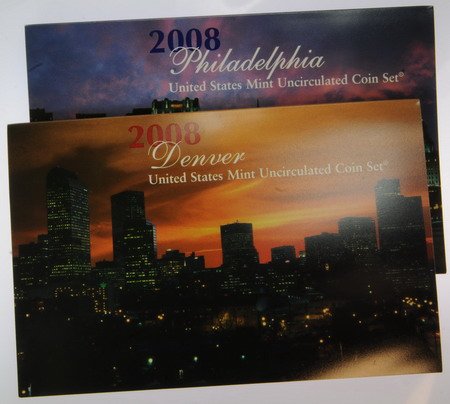 2008 United States US Mint P & D Coin Set W/Box 28 Coin
