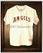 Ultimate Collectors Black Frame Cabinet Style Jersey Display Case with Engraved Team Logo