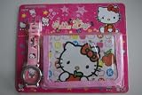 Hello Kitty Pink Wallet & Watch Set , Great Gift idea for Children , Purse & Watch Set