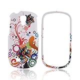 Colorful Autumn Floral Design on White Rubberized Hard Plastic Case For Sam ....
