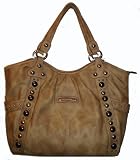 Women's Kathy Van Zeeland Purse Handbag Wheat Idol Tote