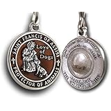 St. Francis of Assisi Enameled Pet Medal with Capsule of Assisi Soil