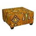 Khandara Square Ottoman - Cinnabar
