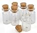 Package of 24 Small Mini Glass Jars with Cork Stoppers - Size: 1-1/2