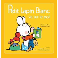 Petit lapin blanc va sur le pot