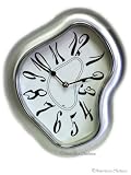 Retro Silver Modern Metal Salvador Dali Wall Clock