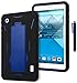 One Touch Pop 7 Case, Bastex Heavy Duty Hybrid Kickstand Tablet Case - Black Silicone Cover Hard Blue Kickstand Case for Alcatel One Touch Pop 7 p310a 7