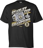 NHL Men's Boston Bruins Stanley Cup Champions Ring It Up Tee Shirt (Black, Small)