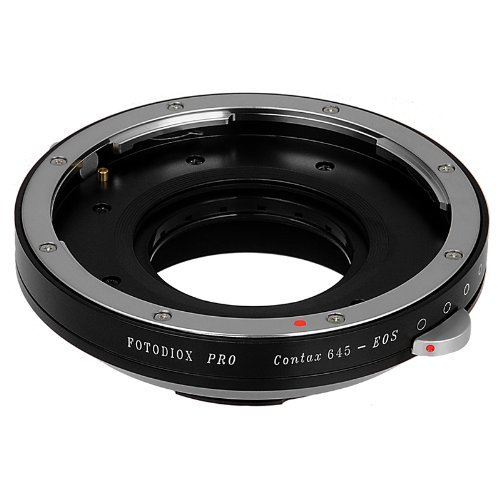 Fotodiox Pro Lens Mount Adapter w/ Aperture Control, Contax 645 Lens to Canon EOS Camera such as EOS 7D, 60D