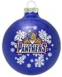 FLORIDA PANTHERS (2 5/8" In Diameter) Glass Logo CHRISTMAS ORNAMENT (Snowflake Design)