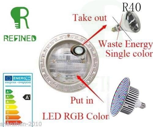 RGB E27 Led Swimming Pool Lights Bulb 18w Ac12v for Pentair Hayward Light