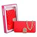 For iPhone 6s Case,IC ICLOVER PU Leather [Wallet Case] [Card Holders] with Bling Magnet Clasp & Kickstand & Chain Shoulder Strap For iPhone 6/6s 4.7 inch,Red