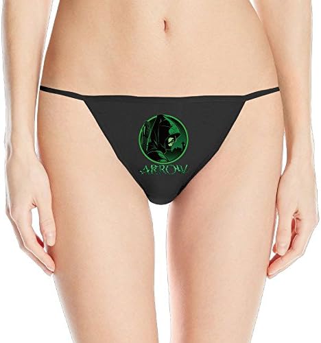 Womens Cool Green Arrow Logo Oliver Queen Sexy Thong Panty