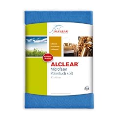 ALCLEAR Spezial Microfasertuch f�r gr�ndl. Staubwischen (auch auf Bildschirmen) und Polieren, perfekt als Instrumententuch f. Musikinstrumente (Klarinette, Saxophon, Trompete, Klavier, Gitarre), 40x40 cm blau Tuch