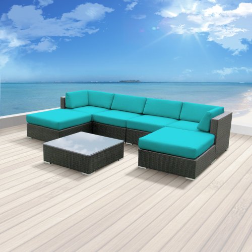 Buy Luxxella Outdoor Patio Wicker MALLINA Sofa Sectional Furniture 7pc