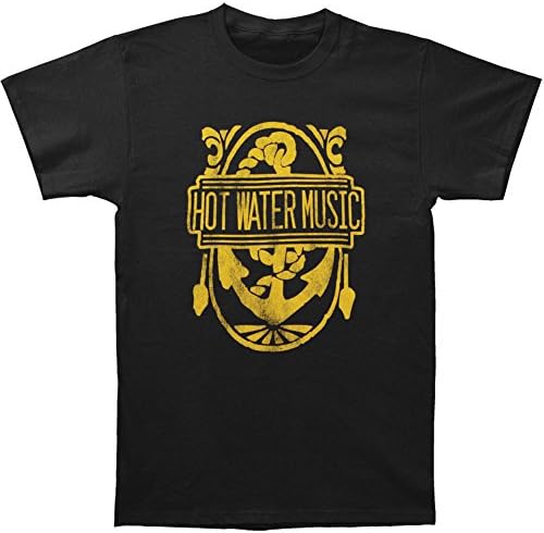 Hot Water Music Men's Gold Anchor T-shirt XX-Large Black