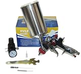 TCP Global® Brand Pro 1.3mm HVLP Spray Gun-gravity Feed-auto Paint Basecoat Clearcoat with Air Regulator