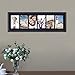 Adeco PF0539 6-Opening Decorative Black Wood Wall Hanging Divided Photo Frames, 4 by 6