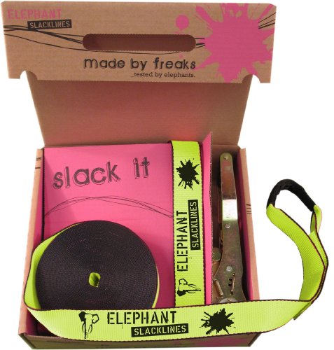 ELEPHANT SLACKLINE 15m freak flash`line, neon-gelb, 1500 x 5cm, 8ABD.502.T015 im Preisvergleich 