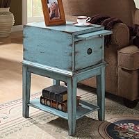 One Drawer Cabinet Finish: Blue