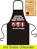 Die wahre Grillschürze für Männer!!! Mit UrkundeWas man zum Grillen NICHT braucht