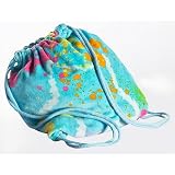 Printed Cotton Velour Beach Towel With Backpack Splatter Paint