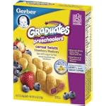 Gerber Cereal Twists, Fruit+Yogurt, Strawberry & Blueberry, 6-Count Bars (Pack of 8)