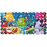 Non-slip Baby Bath Mat for Children - Mildew/Mold Resistant, Anti-Microbial, Latex Free - Blue