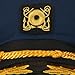 jAc Cotton Yacht Emblem Cap-Navy Captain Costume Hat