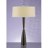 Murray Feiss Two-Light Cityscape Collection Table Lamp, Oil Rubbed Bronze with Sand Color Crepe Shade # 9183ORB
