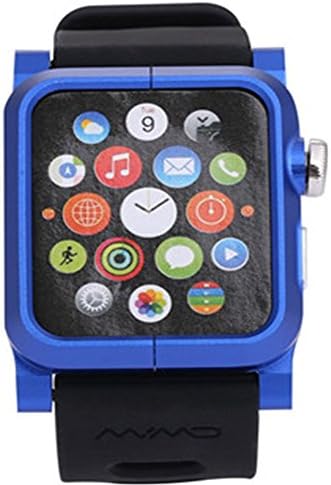 AKSAS Aluminum Silicone Sport watch band for Apple watch 42MM (Blue)