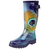 Chooka Womens Big Peacock Rain Boot