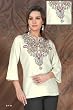 Cream designer wear Indian kurti (women's tops) / Tunic