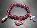 Red Hat Lady Society / Bracelet / Red Hat Charm Trio & Beads photo