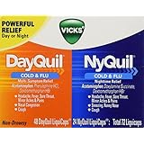 Vicks Dayquil And Nyquil Cold & Flu Relief Liquicaps Convenience Pack 72 Count