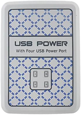 JiaMao Utility Convenience Powerful with LED Indicator Lamp 4 USB Port 3.5A Power Adapter Charger White for Samsung Galaxy S3 S4 S4 Mini S5 Note 2 3 4 Mega 5.8 6.3 Grand 2,iPhone 4 4S 5 5C 5S 6 6 Plus,HTC One M4 MINI M8 M7,Motorola Moto G,Sony Xperia Z Z1 Z1S Z2 Z3,LG G2 G3 G2 MINI G3 MINI, Etc (USA Standard)