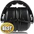 ClearArmor 141001 Safety Ear Muffs Shooters Hearing Protection Folding-Padded Head Band Ear Cups, Black (Certified S3.19 & EN352)