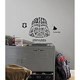 RoomMates Star Wars Typographic Darth Vader Peel and Stick Giant Wall Decals
