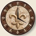 Fleur de Lis Architectural Theme Kitchen Wall Clock