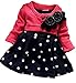 OURS Baby Girls Princess One Piece Flower Dot Dress